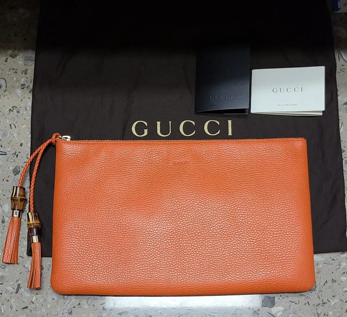 Gucci Bambu Clutch Bag Large