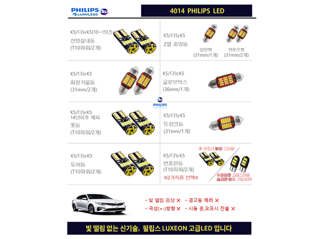 더뉴 K5 (10~15년) 실내등 LED 풀세트