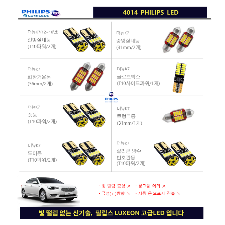 더뉴 K7 (12~16년) LED실내등 풀세트