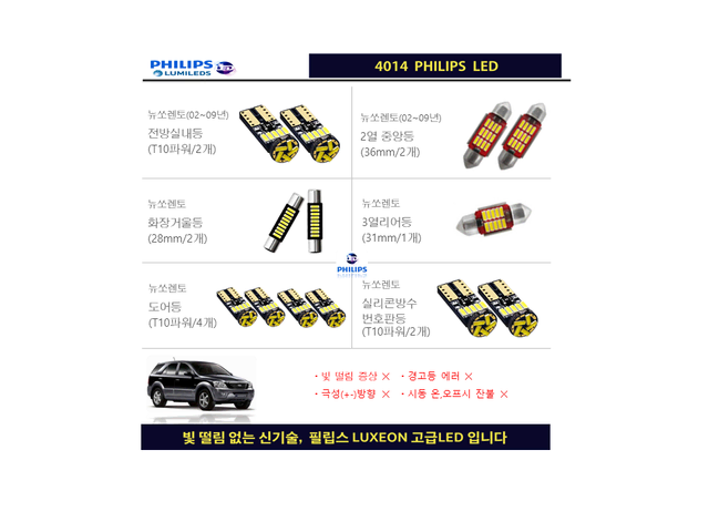 뉴쏘렌토(02~09년) 실내등LED 풀세트