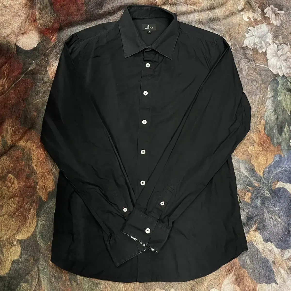 Japan Vintage Paul Smith Black Solid Shirt M Vintage Shirt Solid Shirt M Vintage Shirt