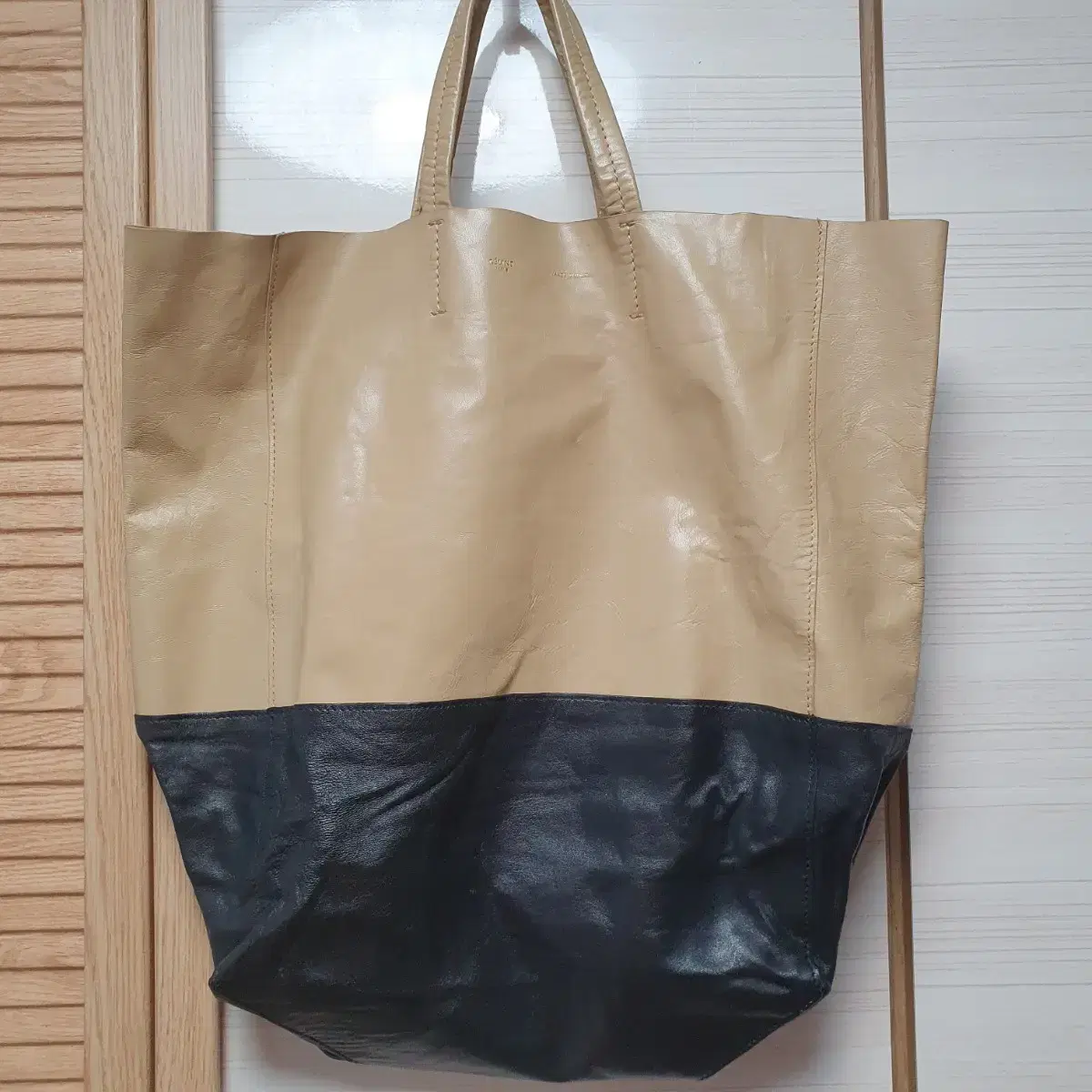 Vintage Celine Cabas Two-Color Shoulder Bag