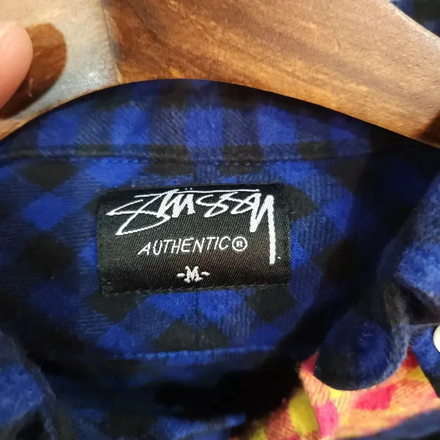 스투시 어센틱 90s 패치워크 체크셔츠 stussy 스투시재팬