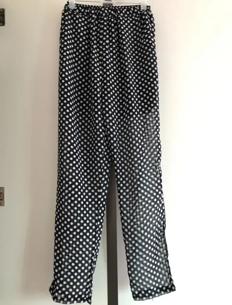 (NEW) See-through polka dot elastic pants