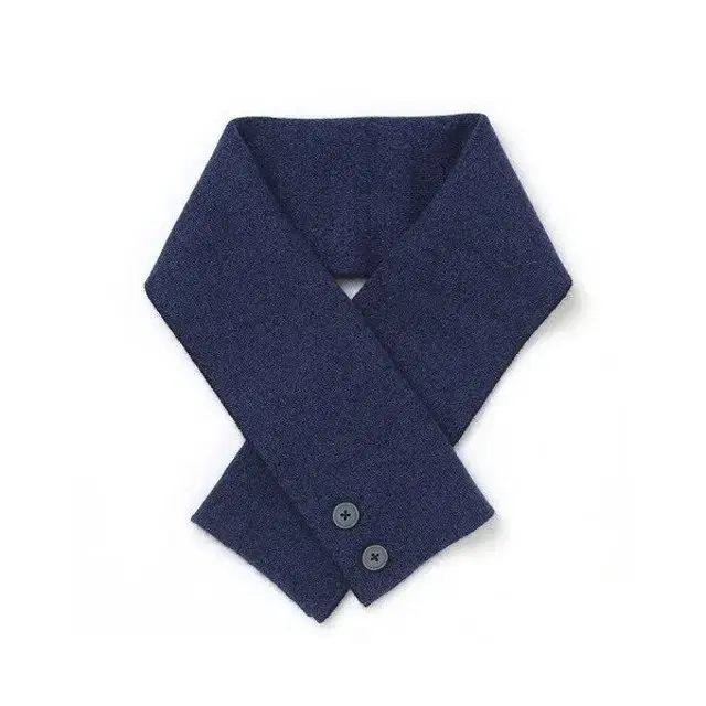 [OS] Dax 100% Cashmere Petite Muffler Navy