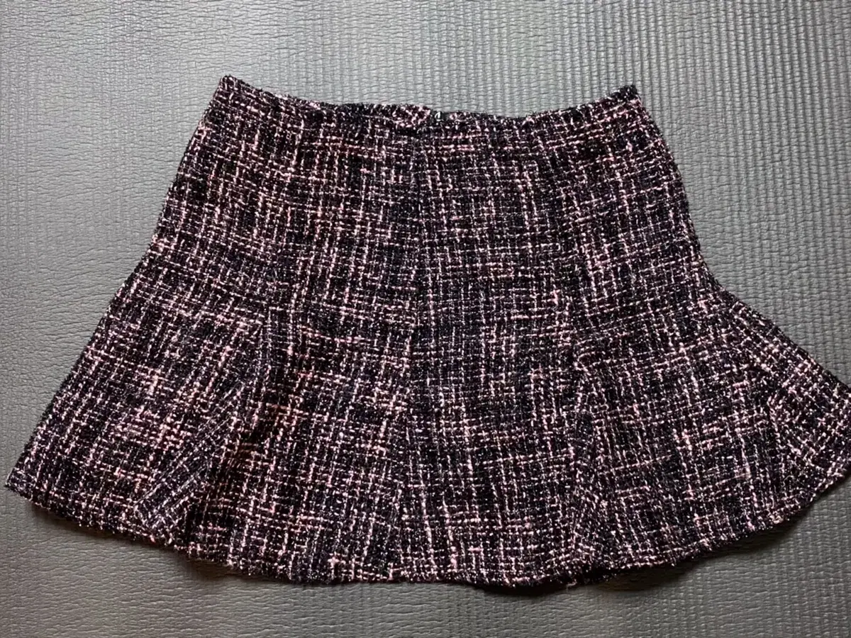 Pink Ruffled Tweed Cancan Skirt (New)