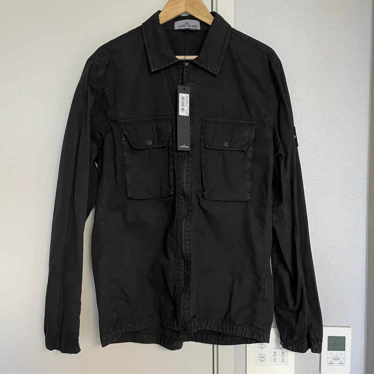 Stone Island Garment Dying 113WN Olde Impact Overshirt Black Size XL