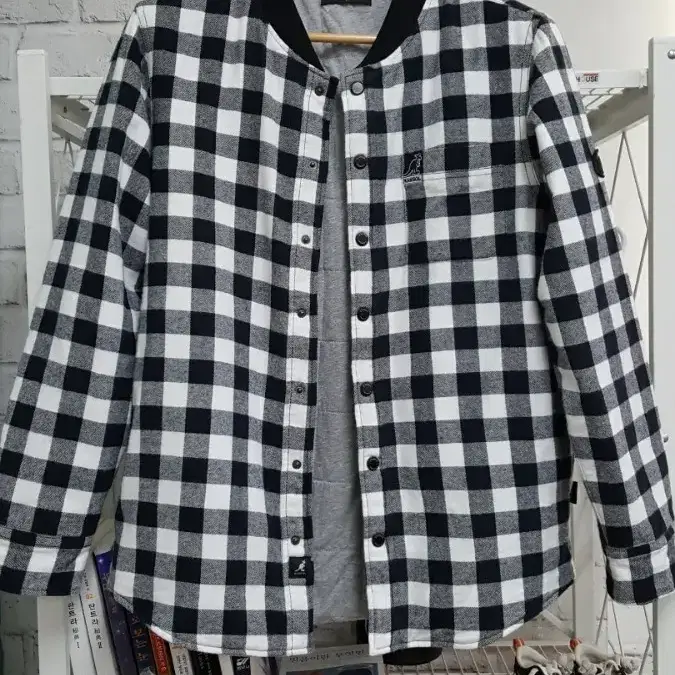 슬림100/캉골 남성 셔츠자켓 셔켓 Gingham check n59