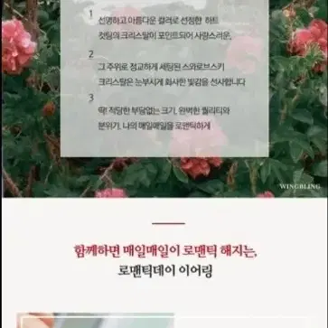 윙블링 로맨틱데이 귀걸이 미착용 새상품