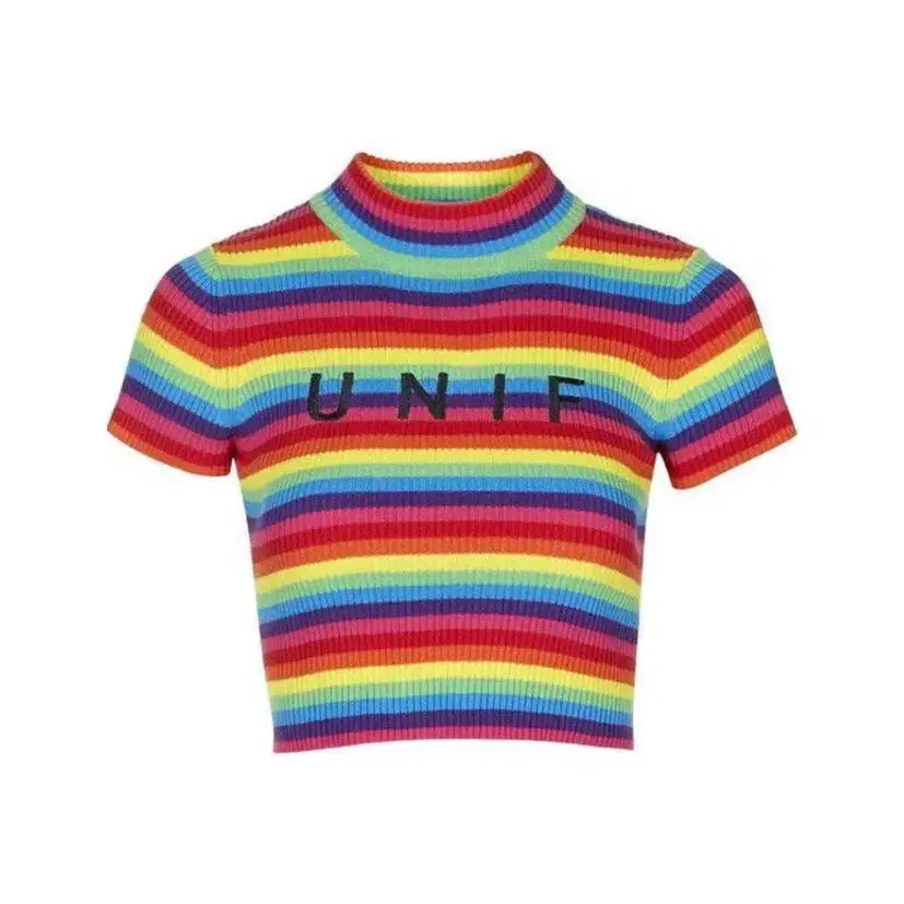 UNIF 유니프 로고 레인보우 T