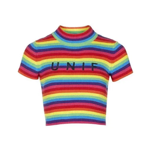 UNIF 유니프 로고 레인보우 T