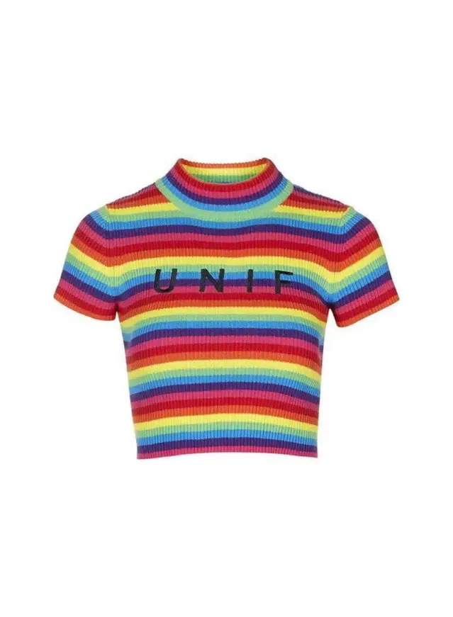 UNIF 유니프 로고 레인보우 T