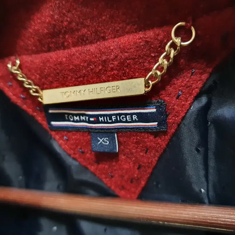 Tommy Hilfiger 타미힐피거 여성 레드 코트 자켓 