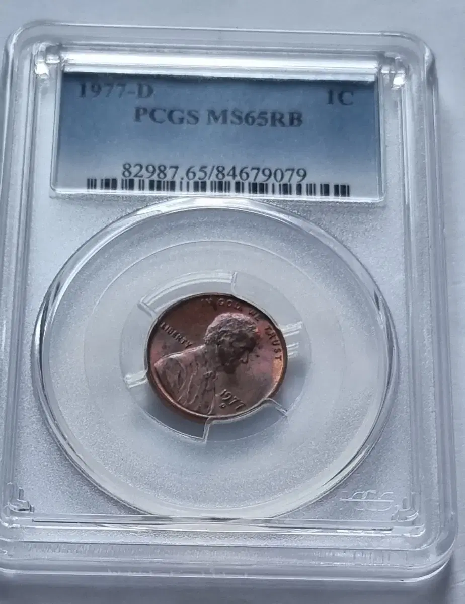 링컨 1센트 1977-D년도 PCGS  MS 65RB