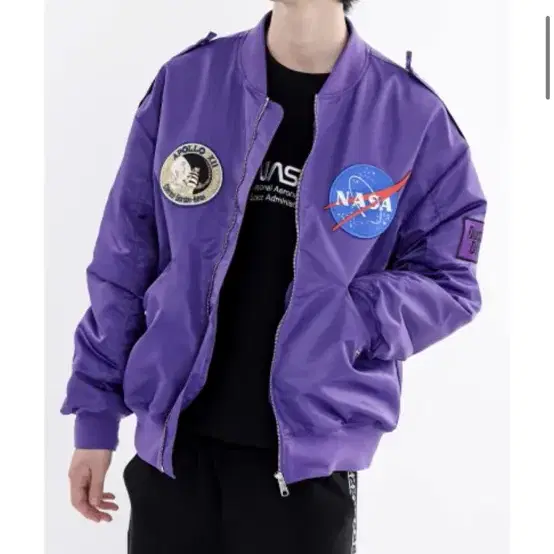 더스틴 던 항공점퍼 purple XL