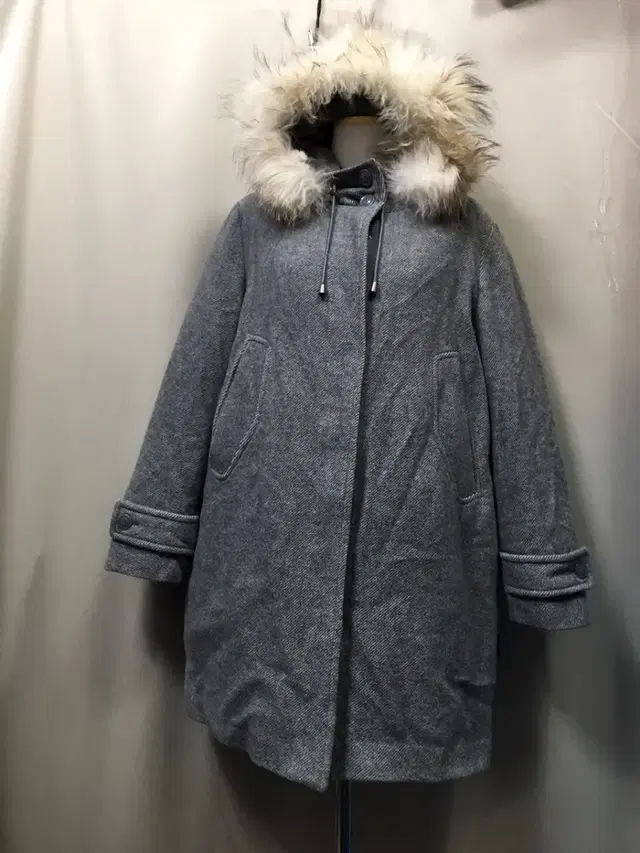 PESPOW Huron Parka 라쿤털배색 다운 패딩 울코트.롱코트