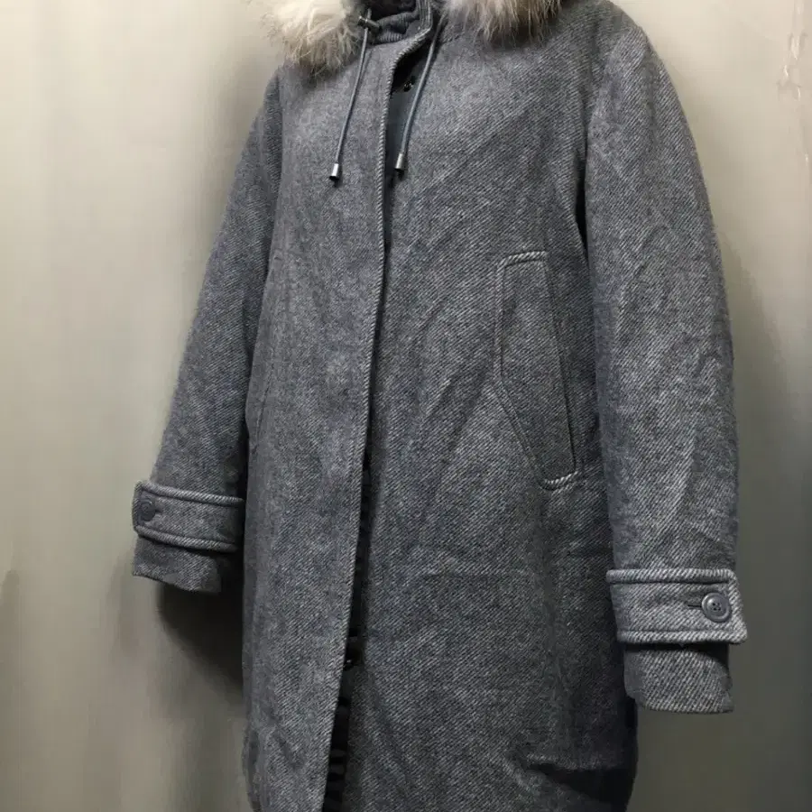 PESPOW Huron Parka 라쿤털배색 다운 패딩 울코트.롱코트