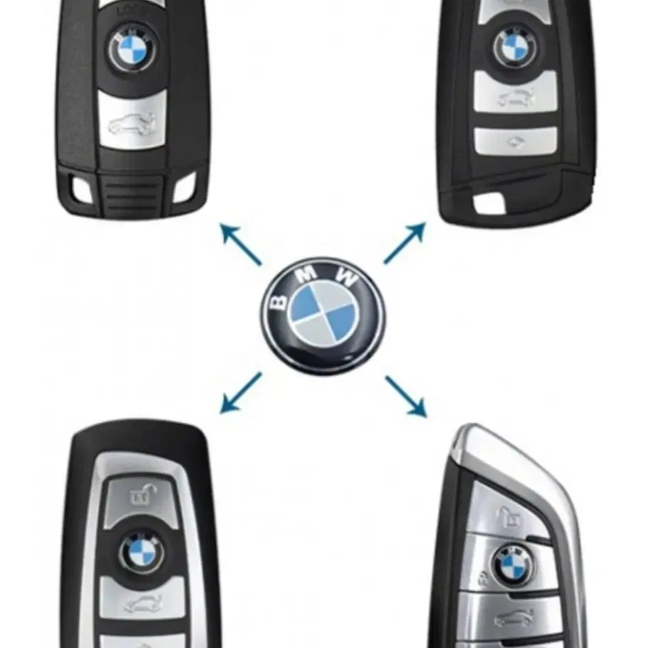 BMW 키 로고 체인지 알루미늄 스티커