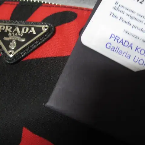 프라다 PRADA / 나일론 개버딘 프린트 미니클러치 파우치