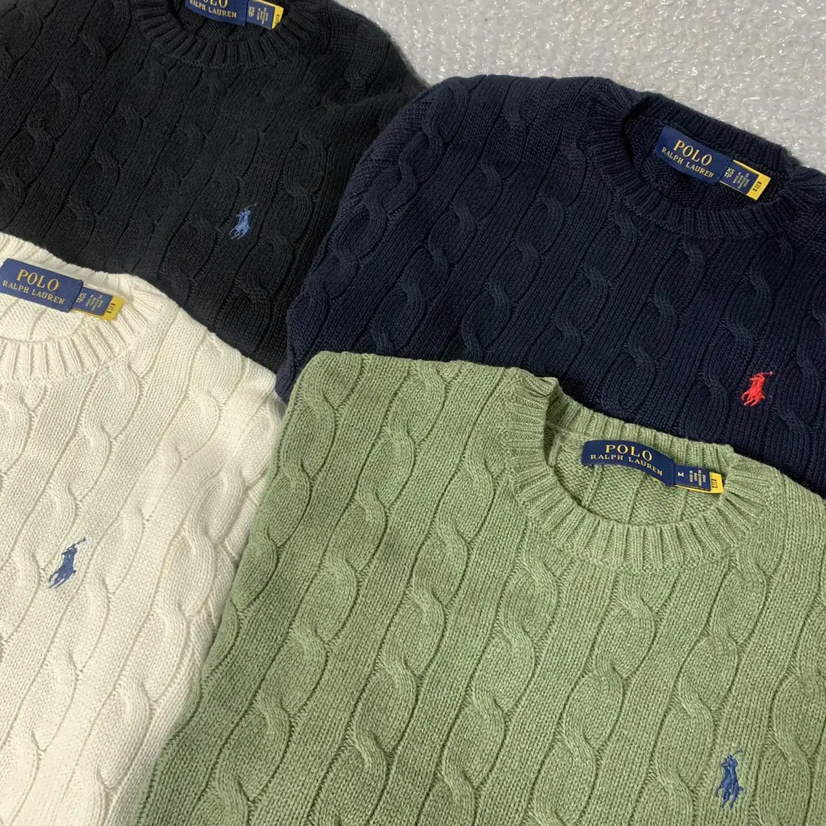 [Department Store] Polo Cable Plaid Knit [5 Colors]