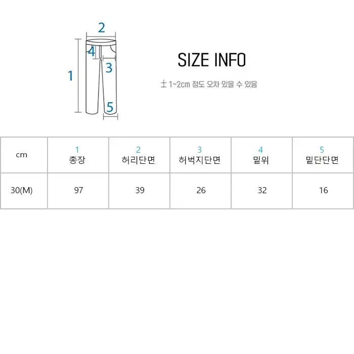 슬림핏 연청 데님 팬츠