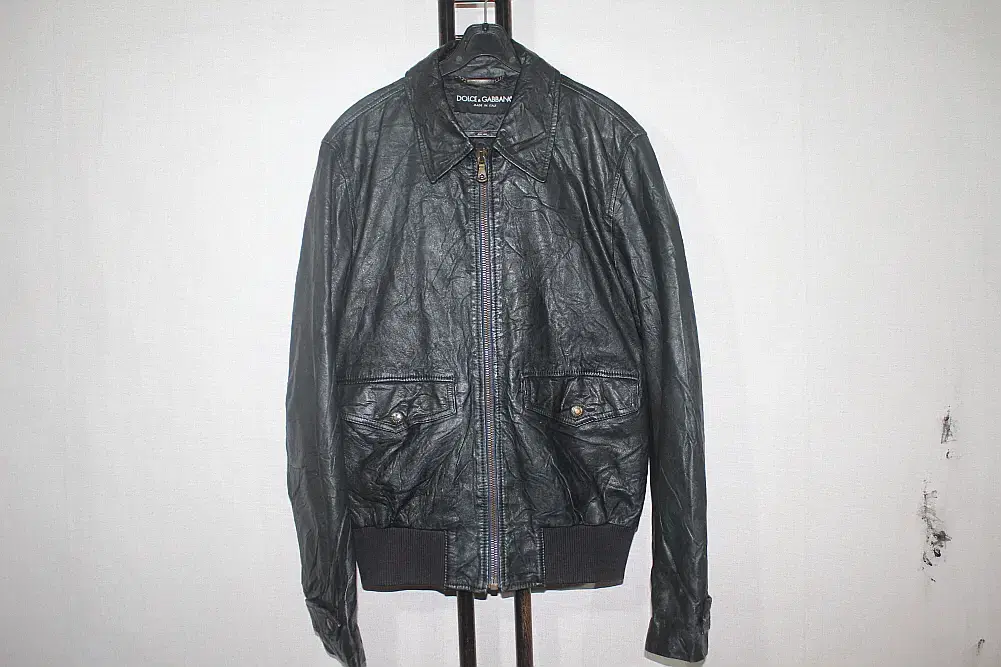 DOLCE & GABBANA Dolce & Gabbana Leather Jacket 48 (United States95)