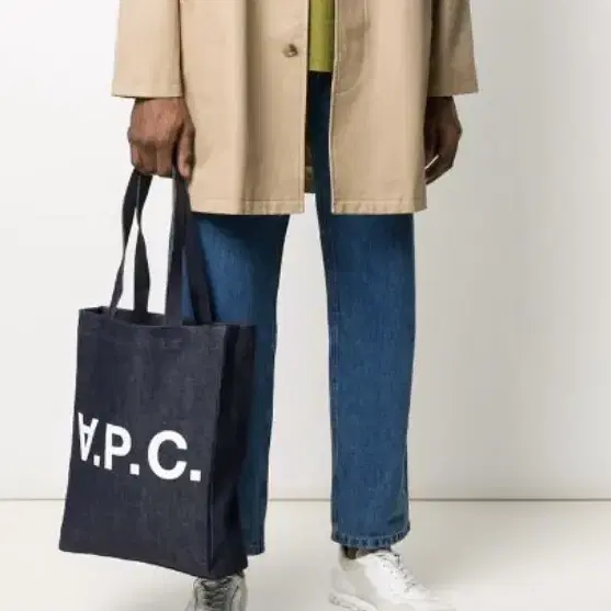 아페쎄 A.P.C. 로고 데님 토트백 에코백