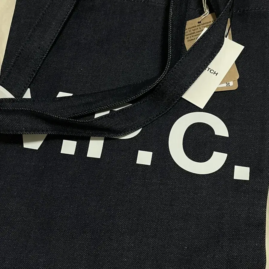 아페쎄 A.P.C. 로고 데님 토트백 에코백