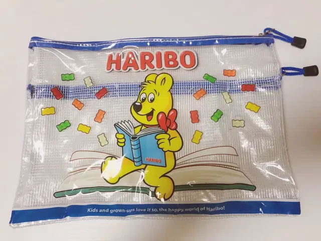 하리보 매쉬 단면 파우치 HARIBO 젤리 보관 팬시 문구