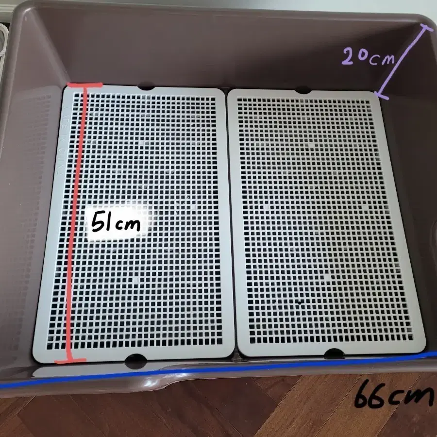 대형 배변판 팝니다 (66cm_51cm_20cm)