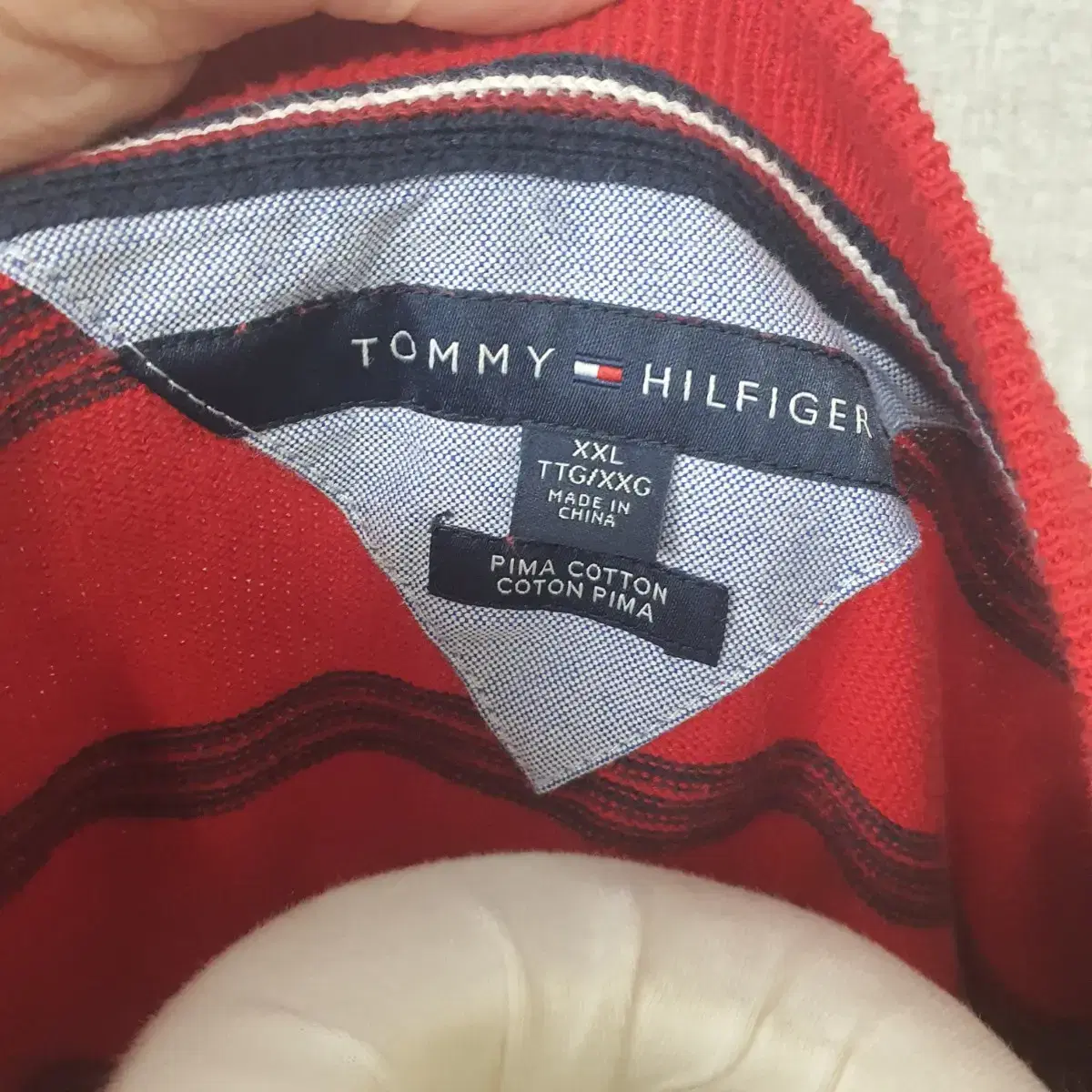 가격인하(js685) 2XL 타미 라운드넥 . TOMMY HILFIGER