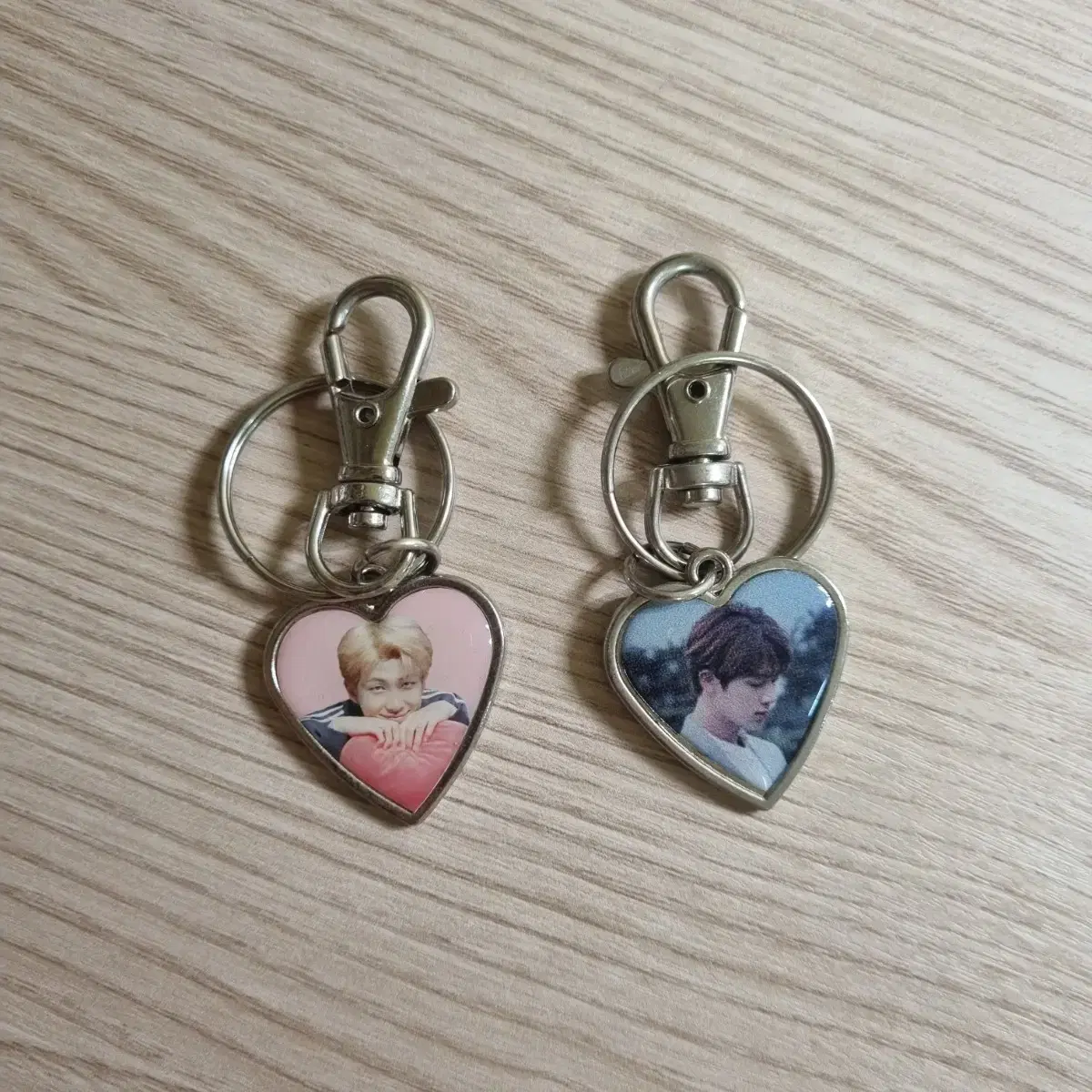 BTS Epoxy Heart Keyring