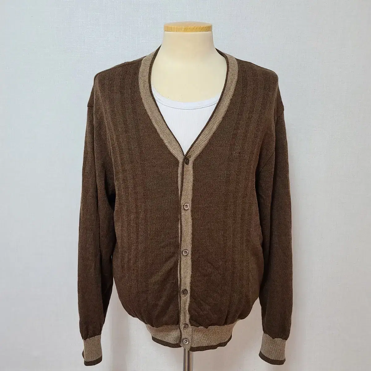 *Dax* Cardigan/Wool100%(105) Golf Wear Outdoor Casual V-Neck Tee