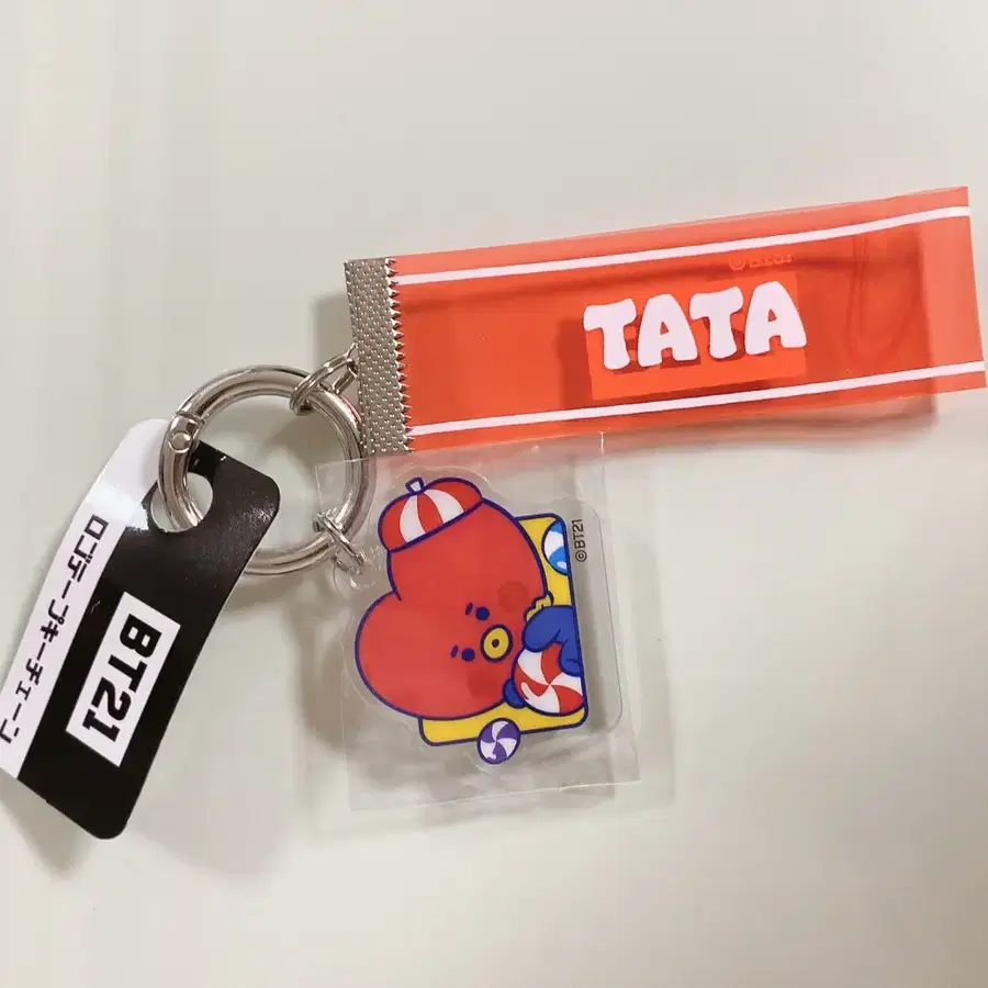 BT21 일본한정 로고테이프 키체인