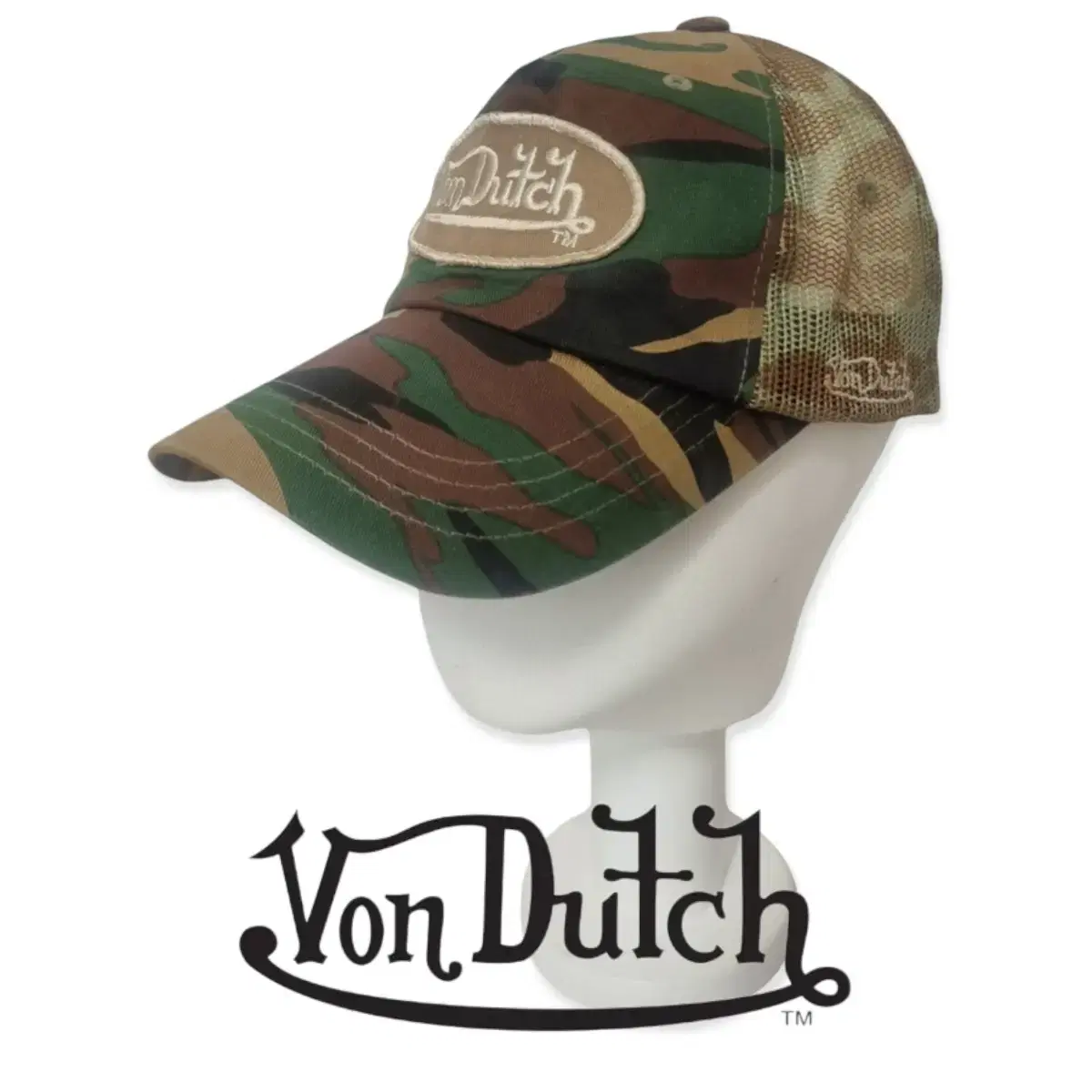 90s 본더치모자 카모메쉬 트러커모자 본더치볼캡 vondutch