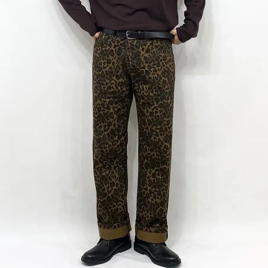 Men's Long Wide Leopard Hopi Cotton Pants (3SIZE)