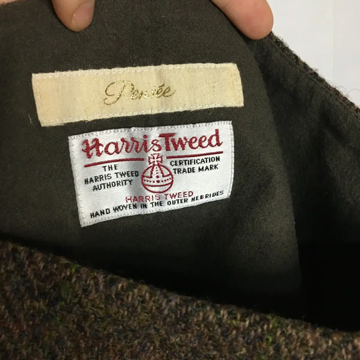 빈티지 해리스 트위드 HARRIS TWEED 플레어 미니 스커트