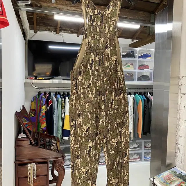 2013ss 슈프림 x 리바이스 tree camo overalls