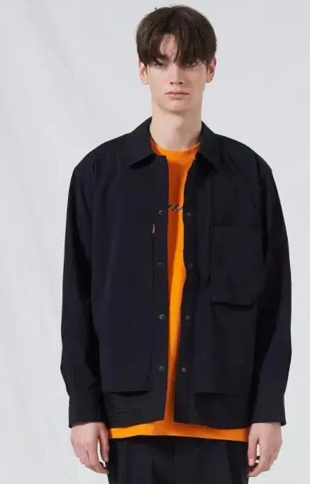 [001] Beaker Black Shirt Jacket