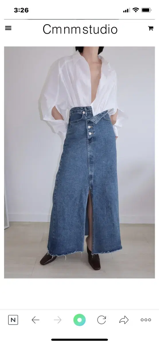 cmnmstudio 데님스커트 Maxi Denim Skirt