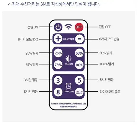 태양광 led 호스등 감성조명 4가지컬러