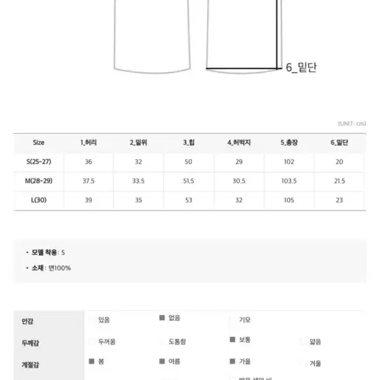 모코블링 하이데님 팬츠 m