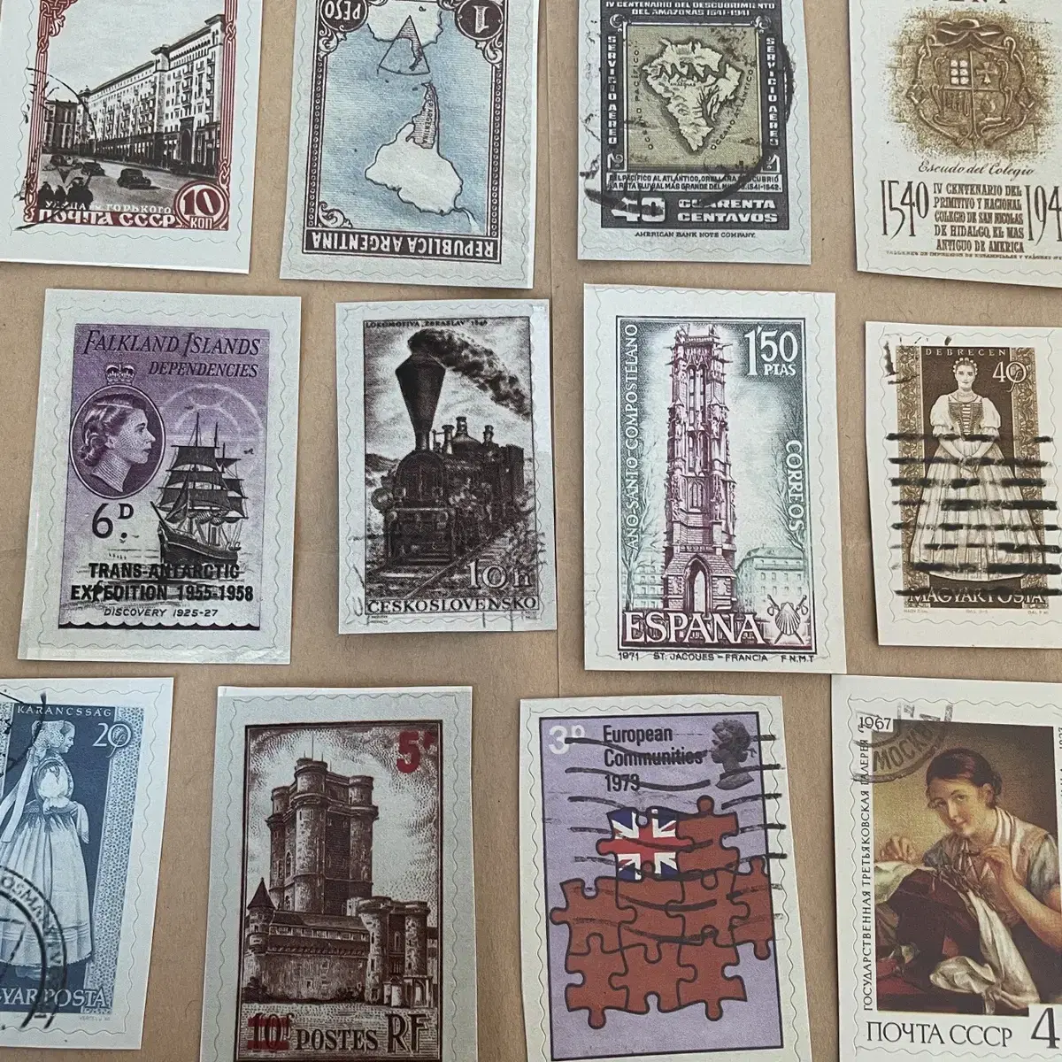 A Vintage Stamps sticker Pack Collection