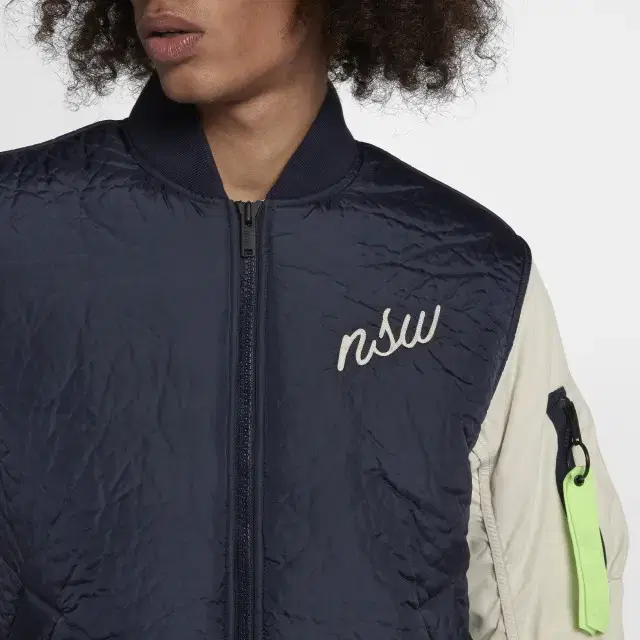 [OverseasXL]Nike new synthetic bomber jacket navy