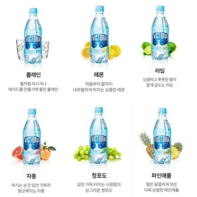 탄산수 500ml X 20개 무료배송 플레인,파인애플,청포도,자몽,라임맛