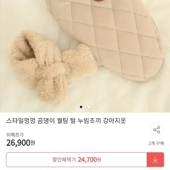 스타일 멍멍 강아지 패딩