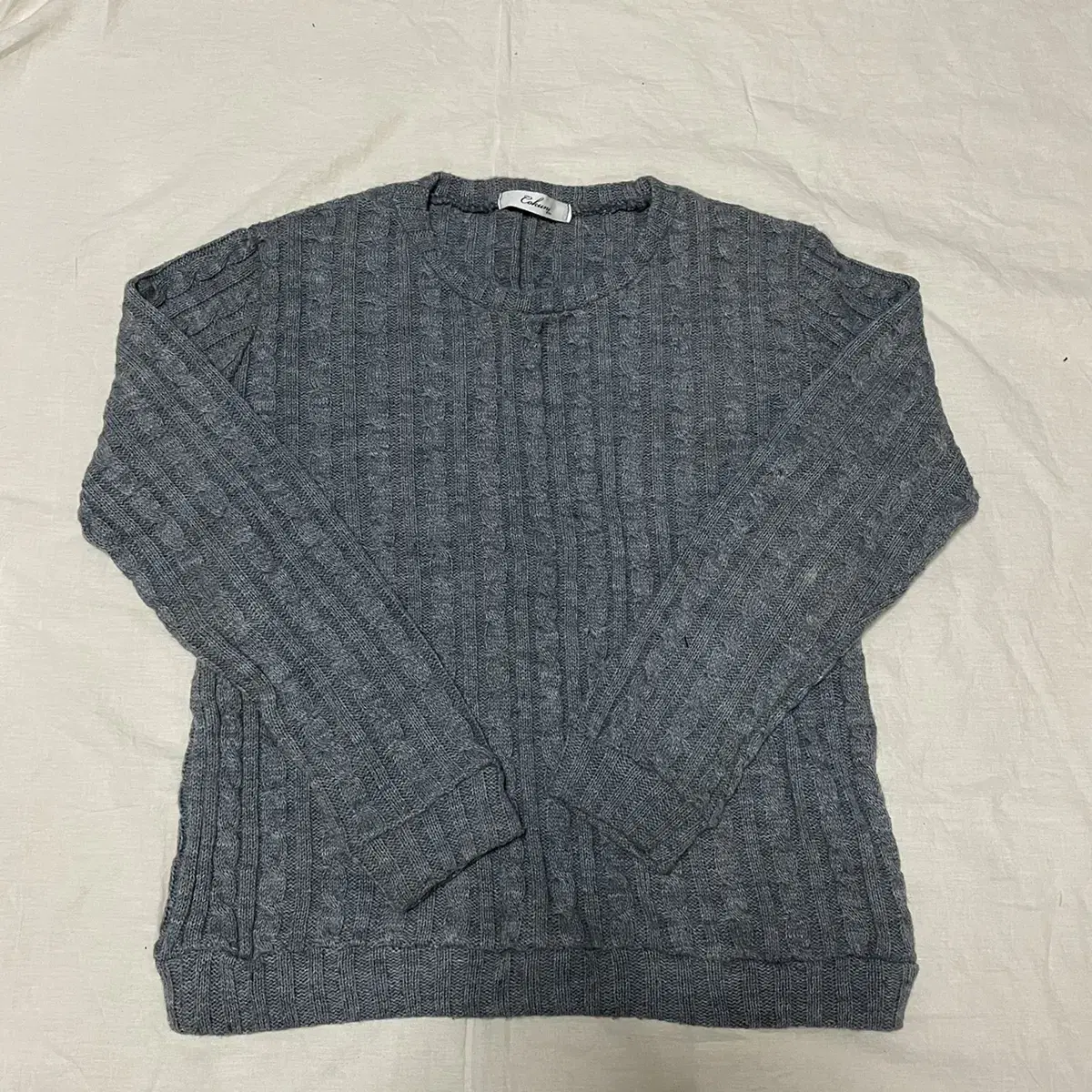 Men's Slim Fit Real Salvation Vintage Plaid Gray Winter Knit