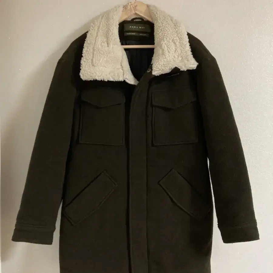 ZARA olive wool coat