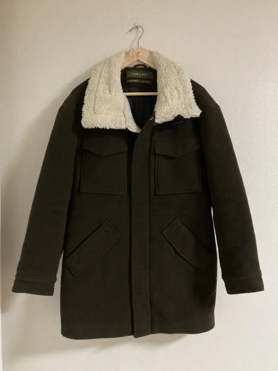 ZARA olive wool coat