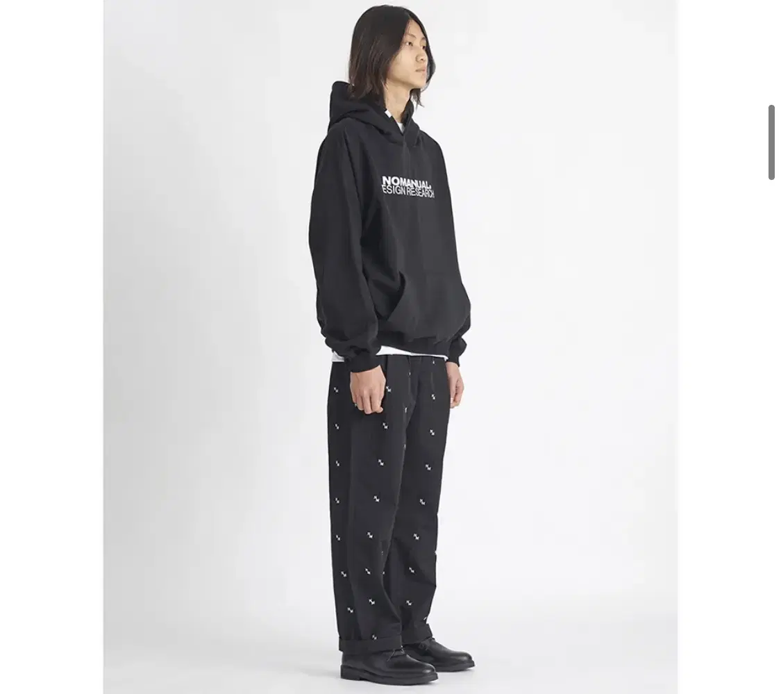 노매뉴얼 , NM PATTERN PANTS - BLACK